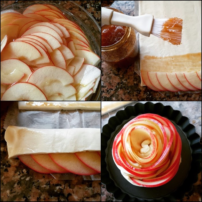 puff pastry apple rosettes