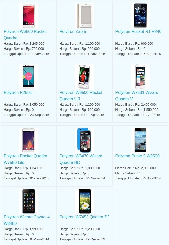 Daftar Harga Hp Polytron Januari 2016 Daftar Harga Hp Polytron Januari 2016