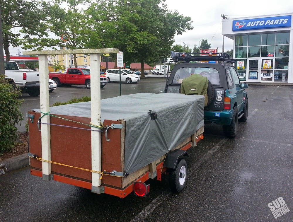 Towing a small trailer with a Suzuki Sidekick