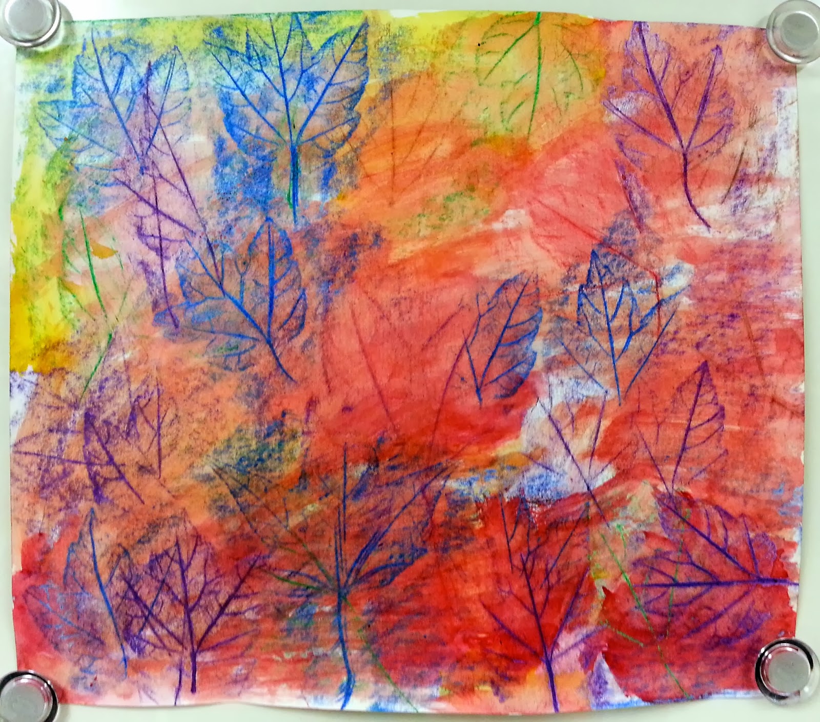 Fall Leaf Rubbings (K) Art with Mrs. Nguyen