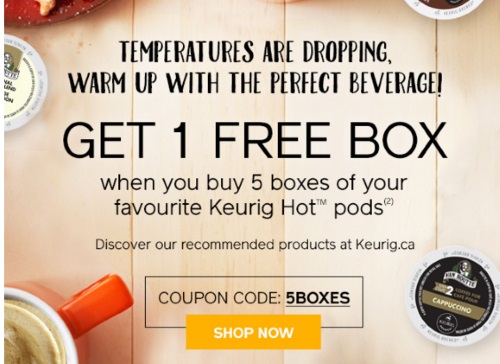 Keurig Free KCup Box When You Buy 5 Promo Code