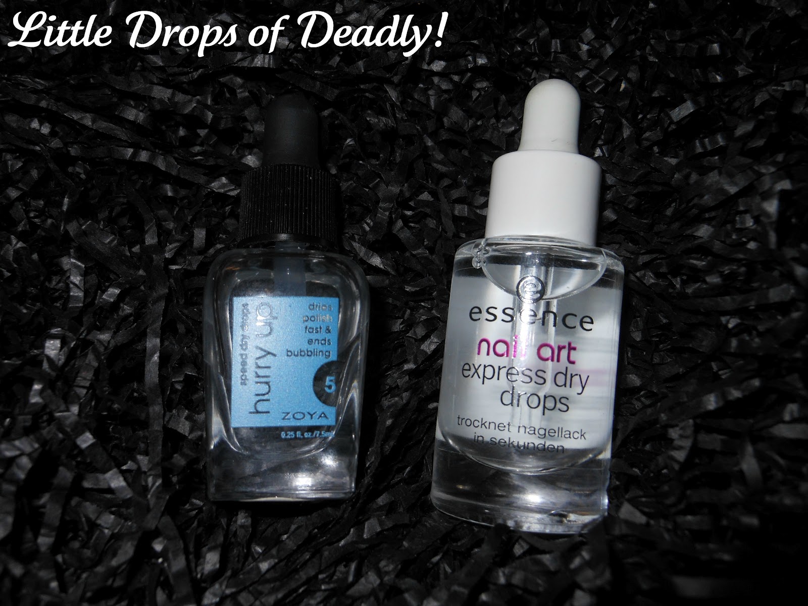 CherrySue, Doin' the Do Quick Dry Drops from Zoya and Essence