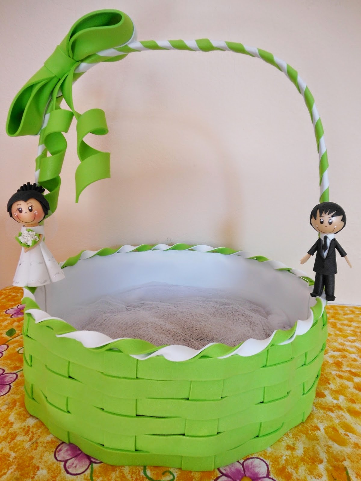 Cesta Decorada com EVA Cesta Decorada com EVA