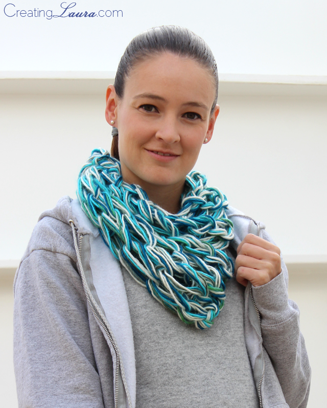 knitted arm shawl