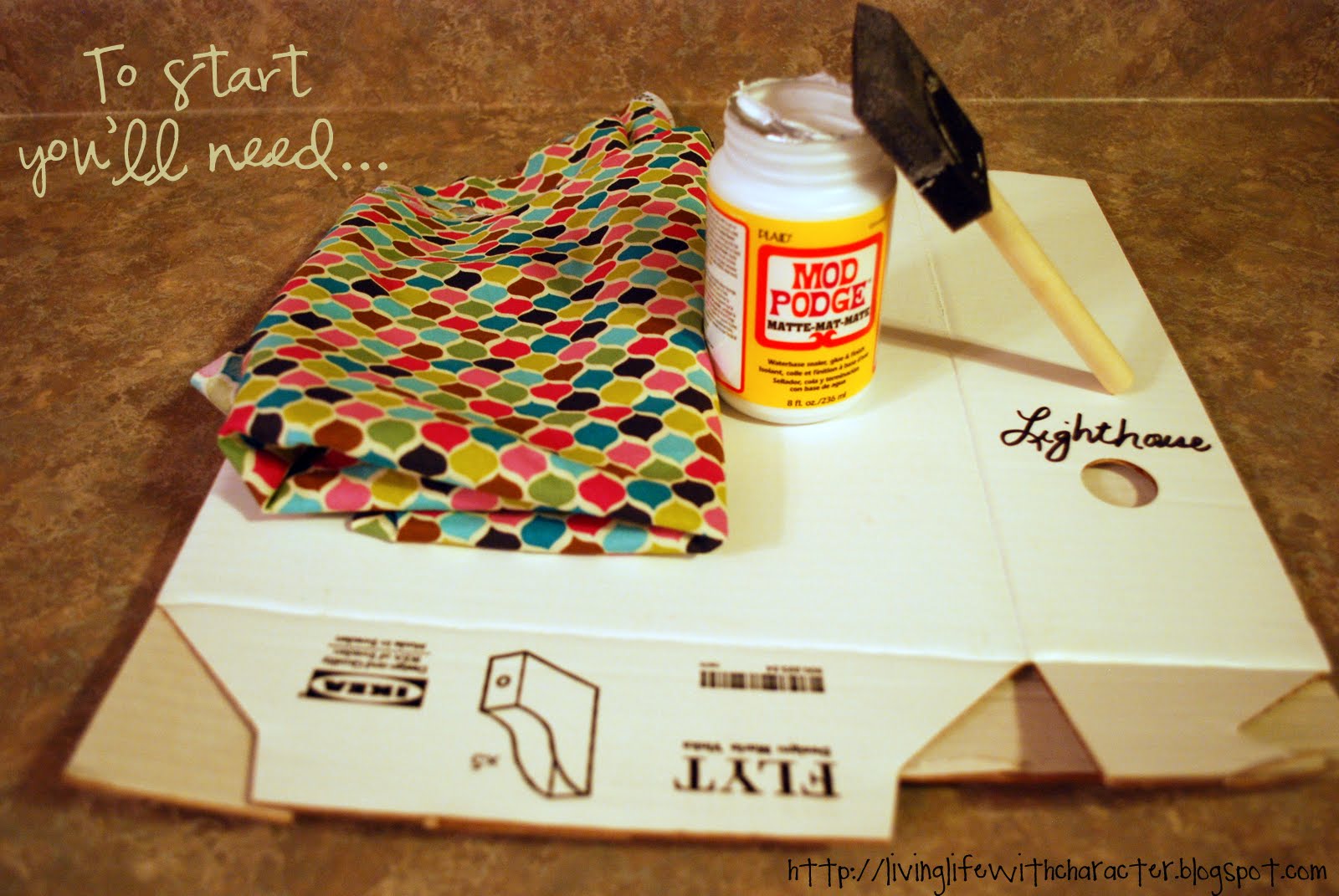 Living Life with Character Fabric Covered Magazine Holders DIY