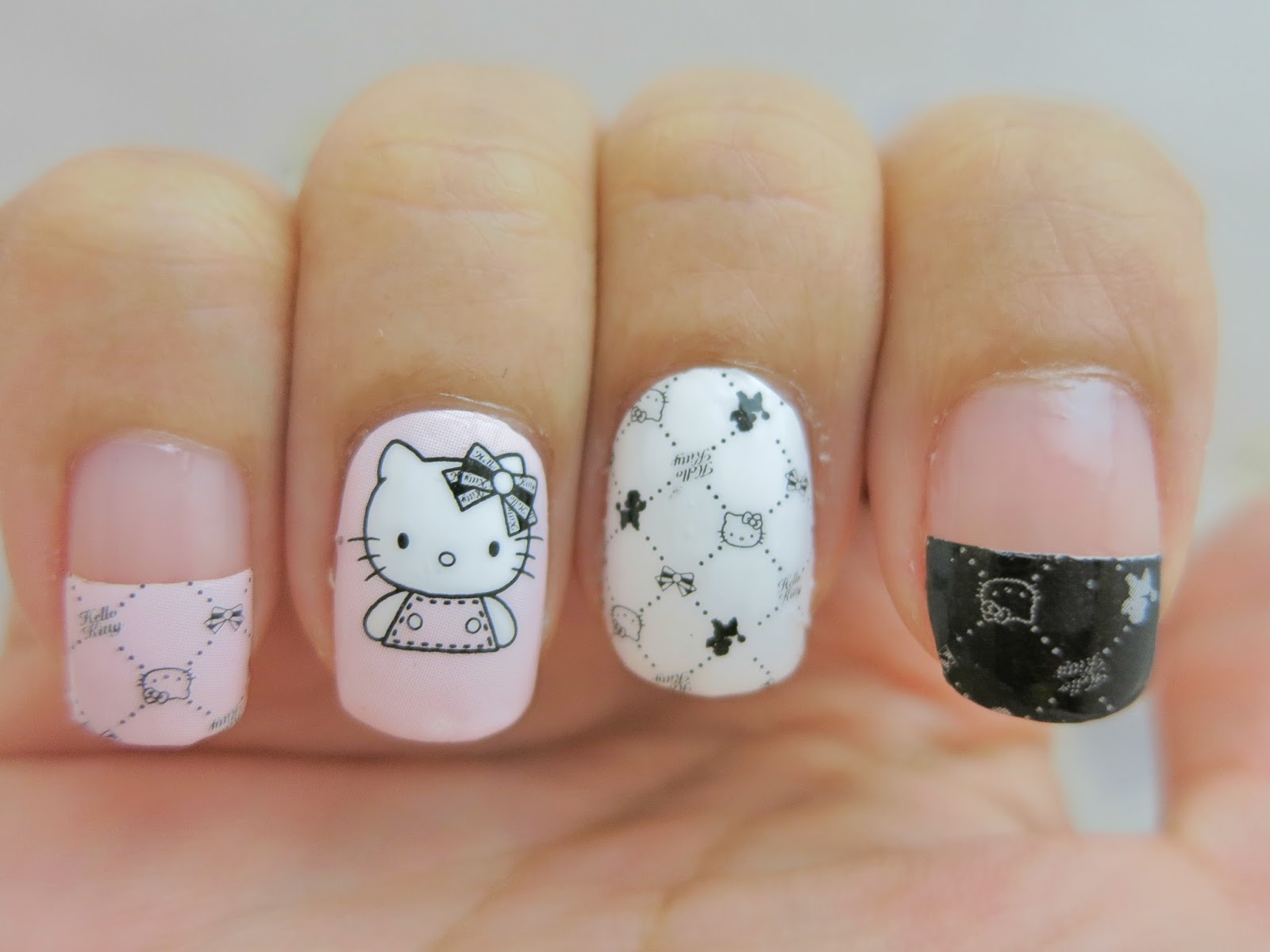 Baby Pink Hello Kitty Nail Art Nail Wrap D1042 chichicho