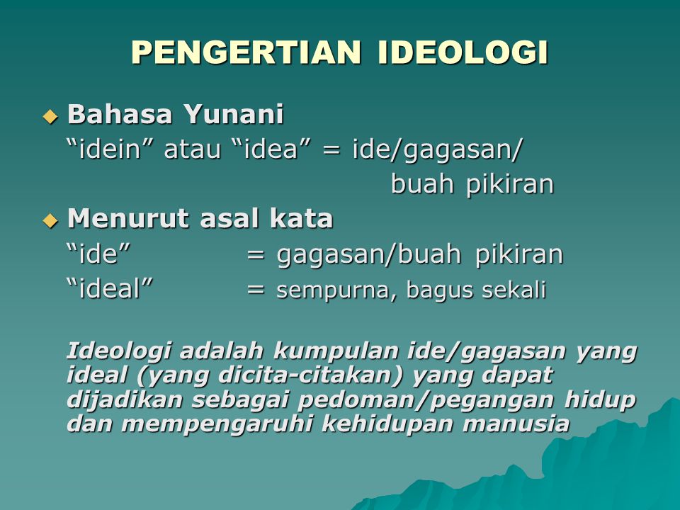 Sebutkan fungsi pokok ideologi