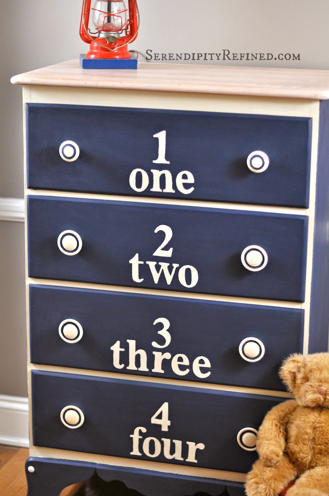 Serendipity Refined Blog Chalk Painted Child Dresser & Painted