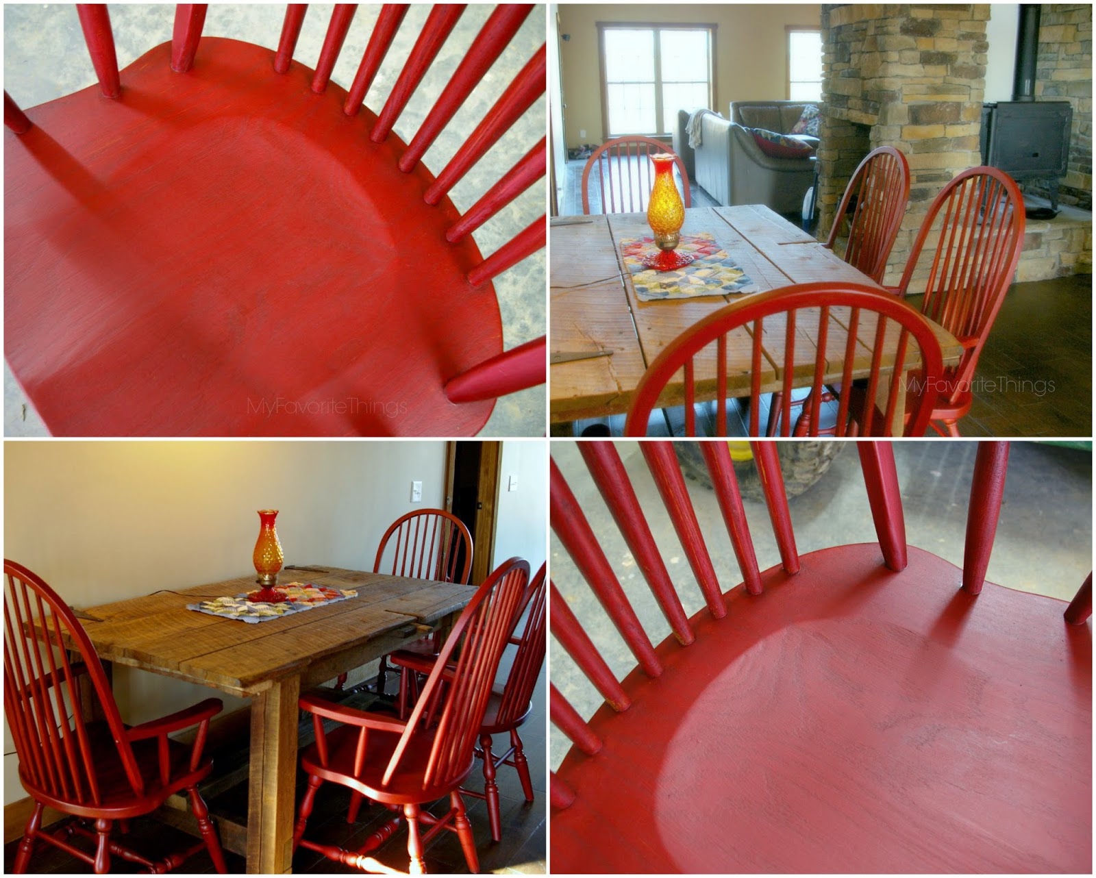 My Favorite Things A Little Pop of Red Homemade Chalk Paint