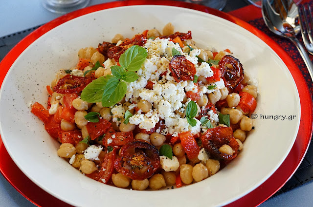 Chickpea Salad with Roasted Tomatoes