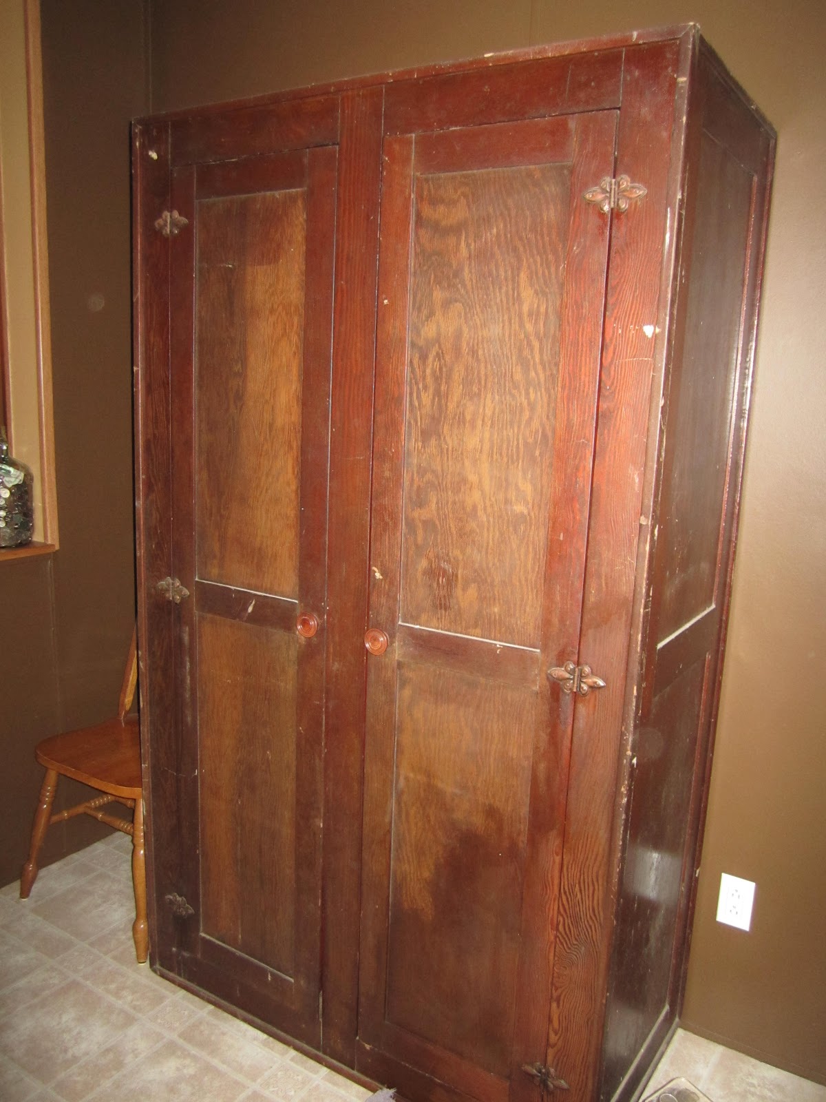Refinishing My Antique Armoire Urban Femme to Farmer's Wife
