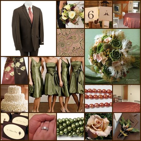White Rose Weddings Colour Focus Rustic Browns and Greens