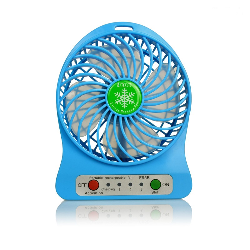 Buy Portable Power Bank Mini Fan 2 in 1 Rechargeable USB Port Table Fan