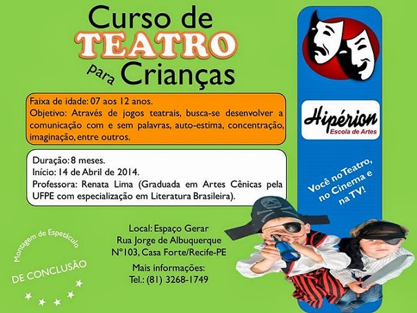 JOGO TEATRAL PARA CRIANÇAS - TEATRO (AULA DE ARTE