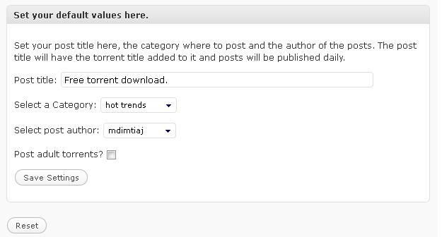 Torrent autoblogger wordpress plugin