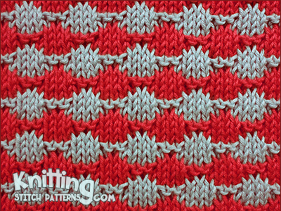 Rows of Circles Knitting Stitch Patterns