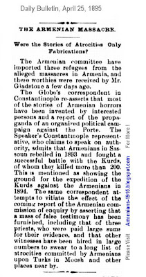 Were The Armenian Stories Of Atrocities Only Fabrications? -Daily Bulletin, April 25, 1895