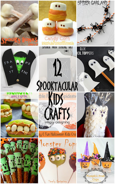 12 Spooktacular Halloween Kid Craft Ideas | #halloween #kidcrafts #crafts | at Simply Designing