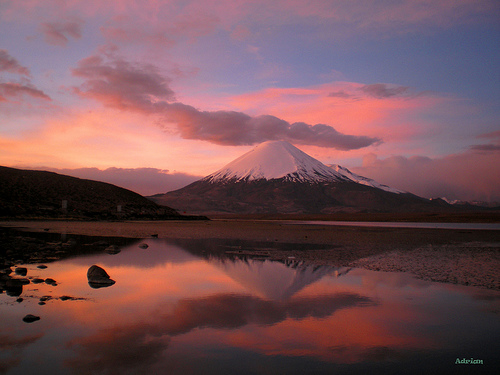 Atardecer en las montañas