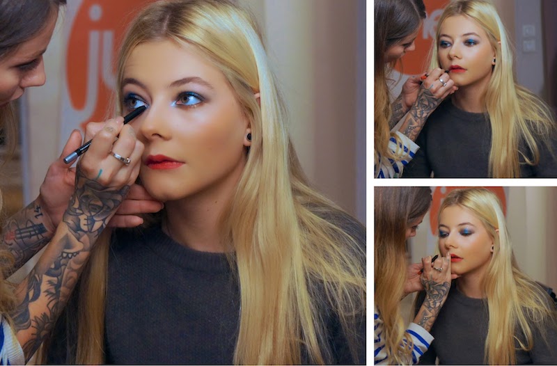 Fanny Maurer puts make up on Garance