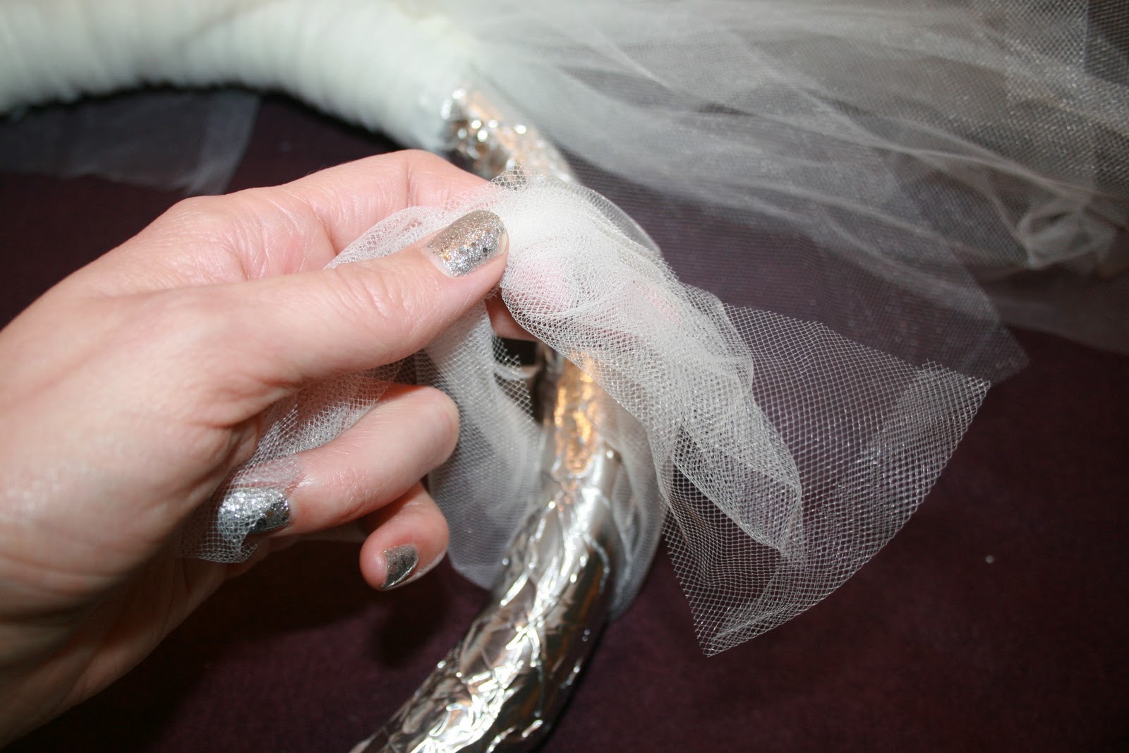 Pajama Crafters Rhinestone & Tulle Wreath