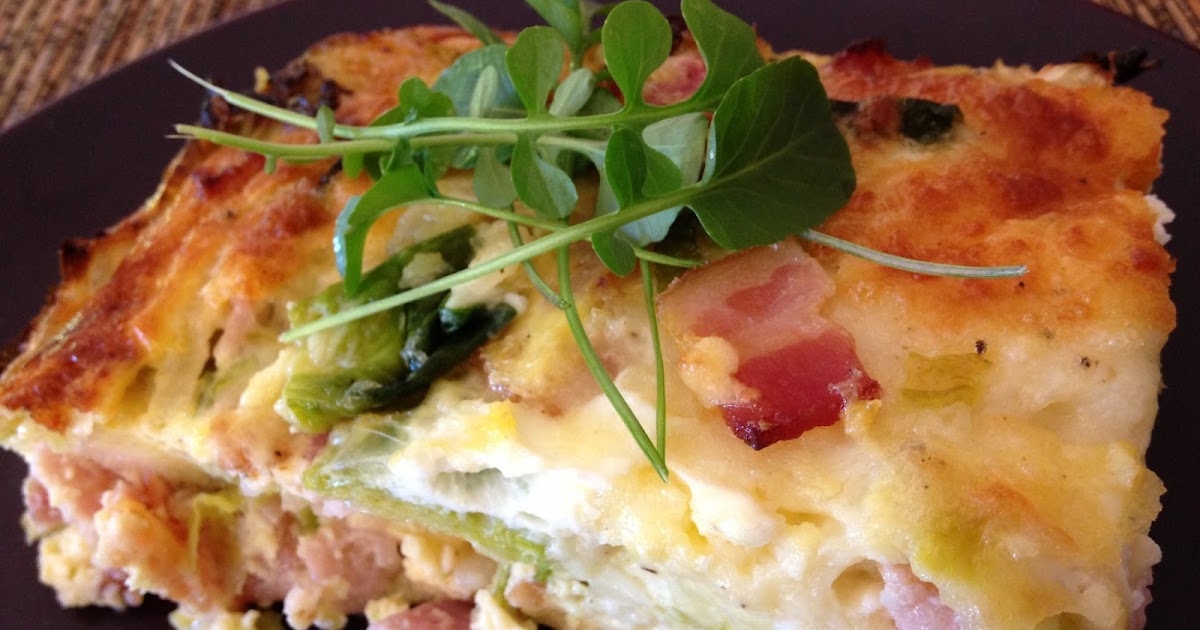 Seasoned Skillet Bacon, Brussels sprouts and Onion Quiche