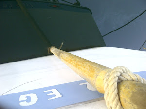 A Closer View of the Oar Tied to the Bow