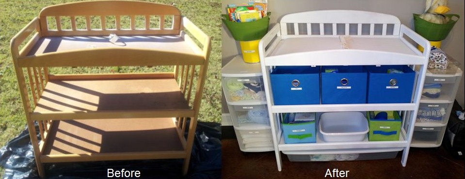 upcycled changing table