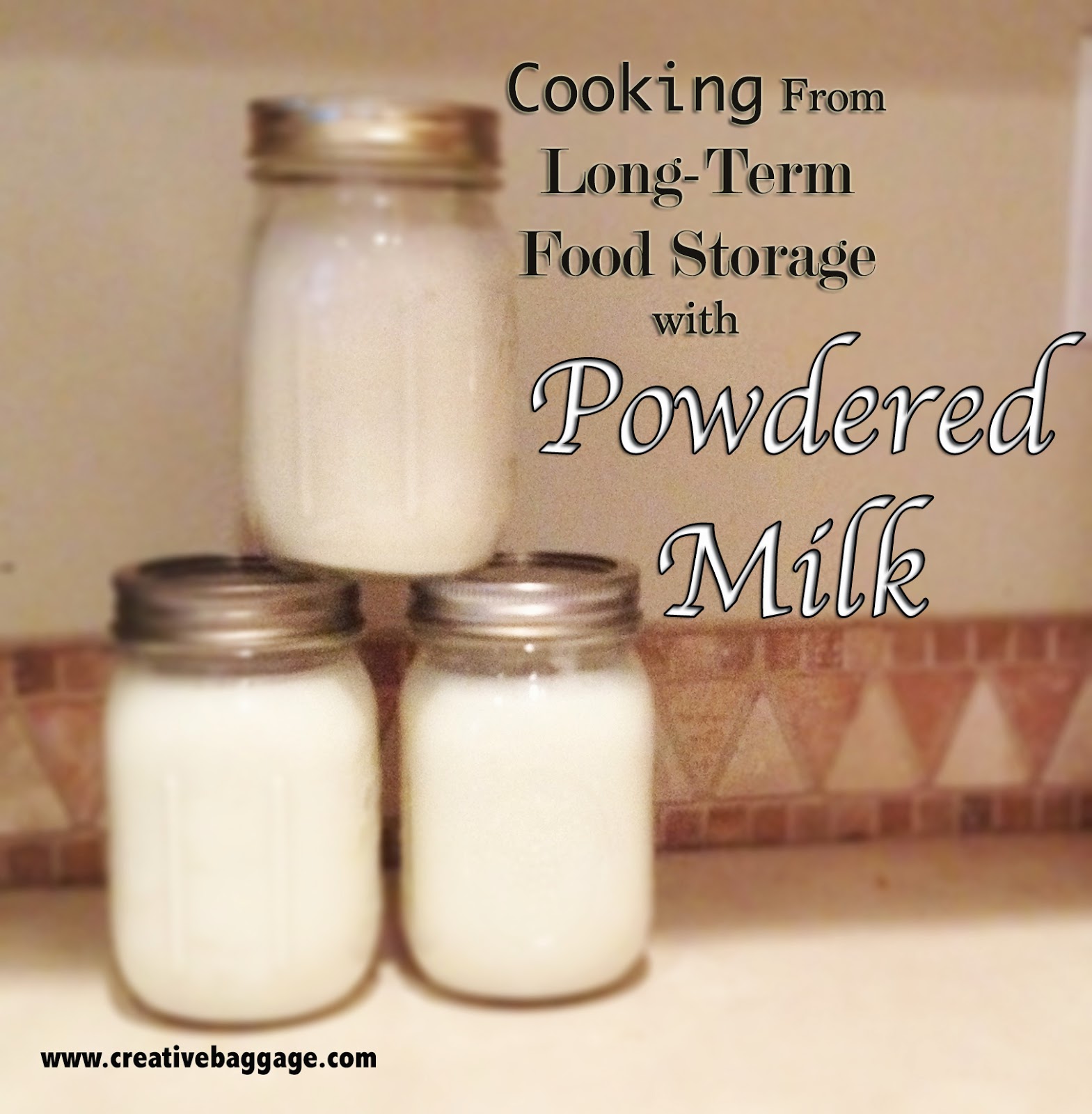Cooking from long-term food storage with powdered milk