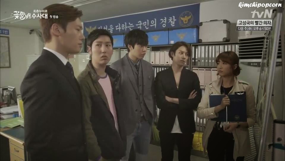 "Flower Grandpa Investigative Team" divertido equipo de detectives con