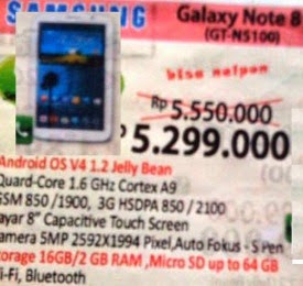 (GT-N5100) harga Samsung Galay Note 8