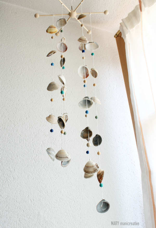 Campana A Vento Conchiglia Capiz - Decorazione Naturale 73cm Per Esterni E Interni