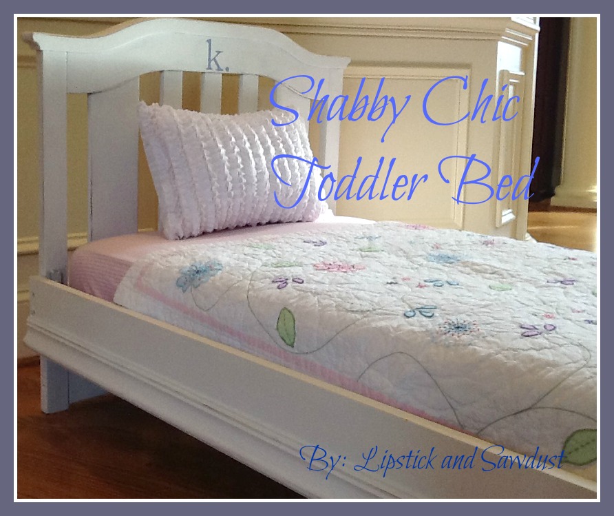 Lipstick and Sawdust Shabby Chic Toddler Bed