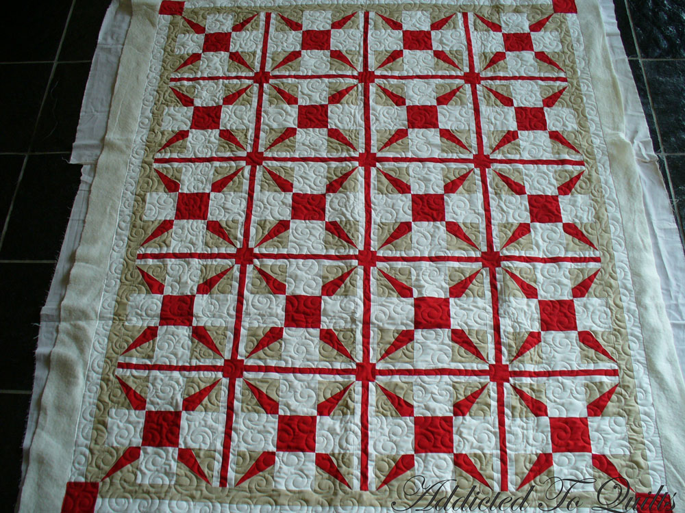 Addicted To Quilts Bold Quilt with Simple Quilting