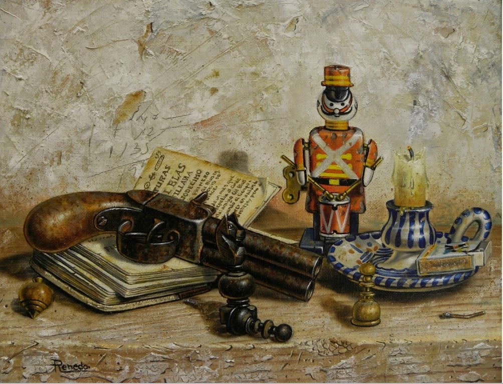 bodegon-con-pistolas pinturas-clasicas-de-pistolas