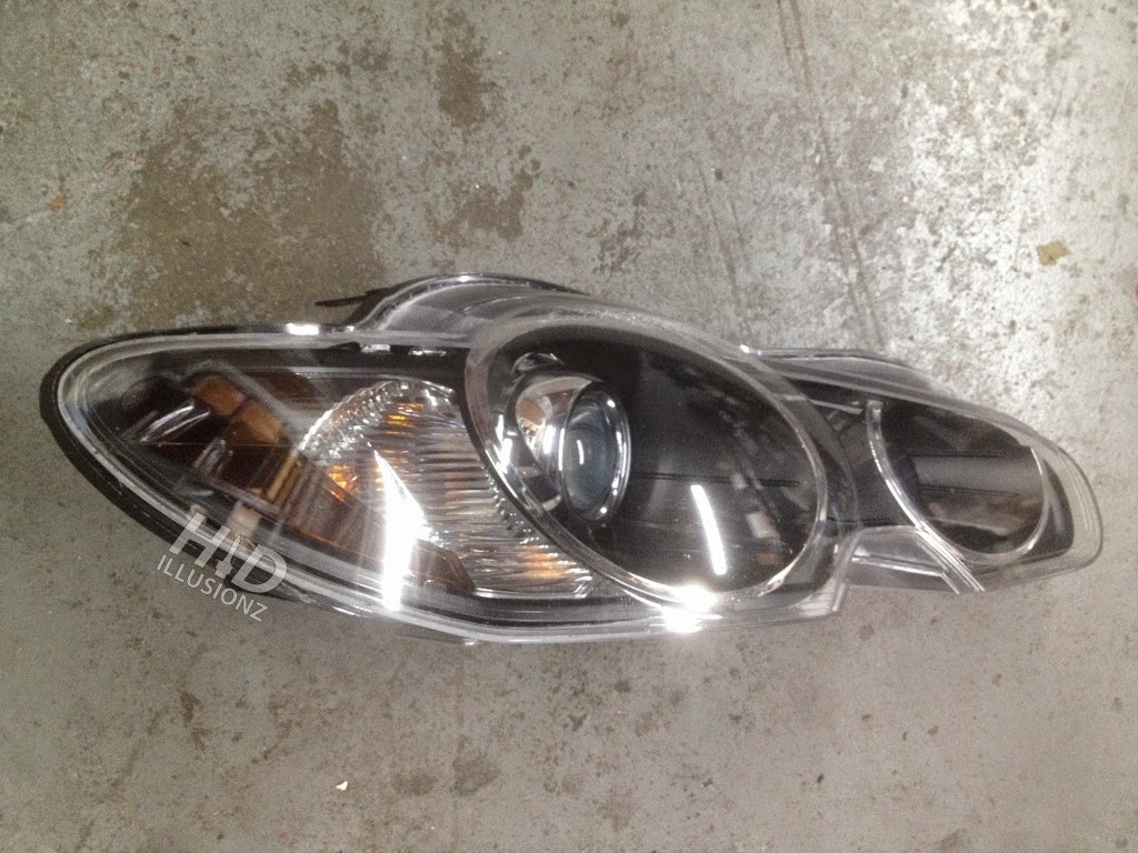 HID ILLUSIONZ Jaguar XF XFR Custom Painted Housing & Tinted Reflector Headlights