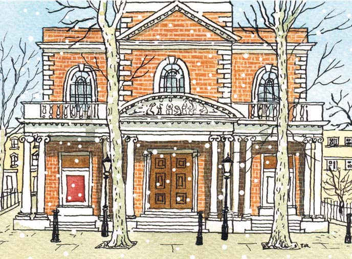 Teresa Robertson, illustrator Christmas cards for Islington Centre for