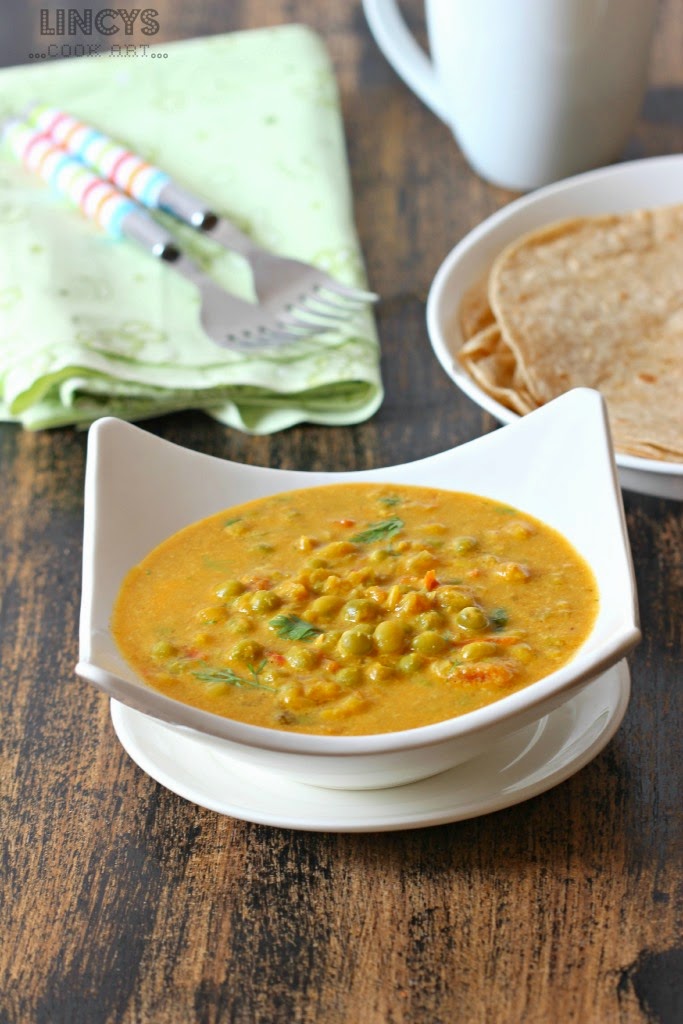 Peas Kurma/ Green Peas Korma Lincy's Cook Art