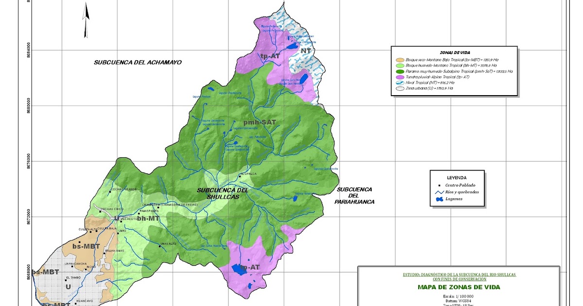 MAPAS TEMATICOS DEL PERU Mapa Temáticos de la Subcuenca del Río Shullcas
