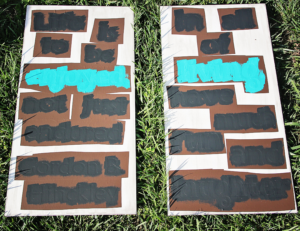 See Sew and Seedlings Quote Board DIY