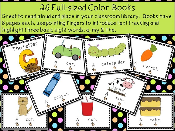 Alphabet Emergent Reader Library - simple text and cute pictures make these great for beginning readers