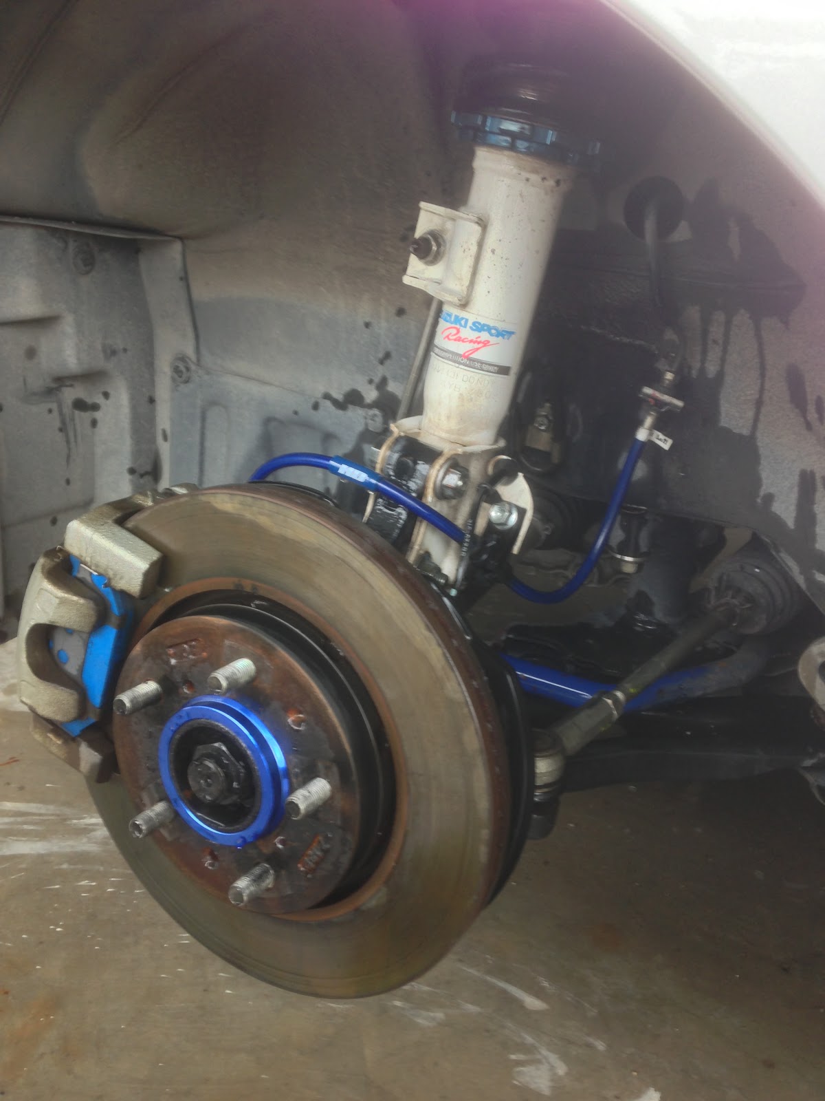 The Suzuki Swift Sport Ltd Edition Painting of brake calipers