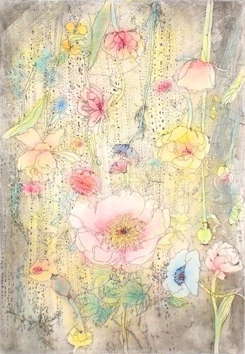 安井寿磨子 銅版画手色彩の作品 ブランド