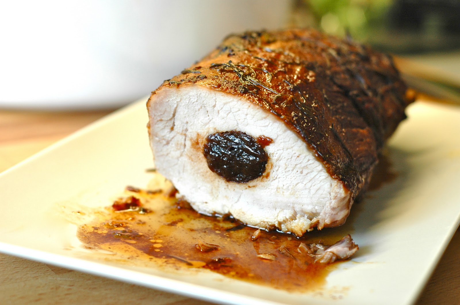 Olio Aglio Roast Pork with Plums & Apple Sauce