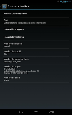 Nexus 7 2013 LTE Android 4.3.1 update