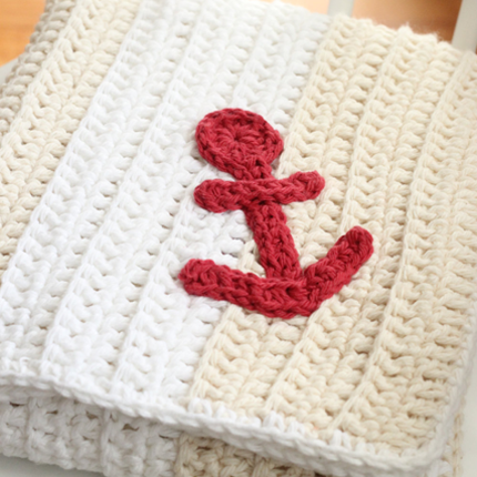 Easy Nautical Baby Blanket - Free Crochet Pattern