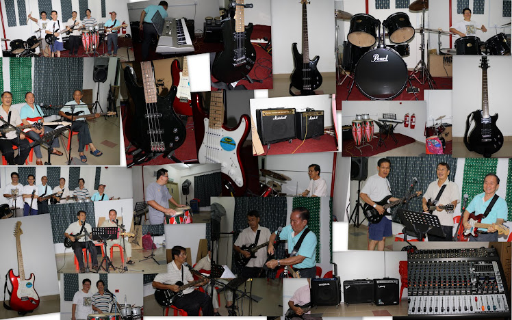 Band practice collage photos