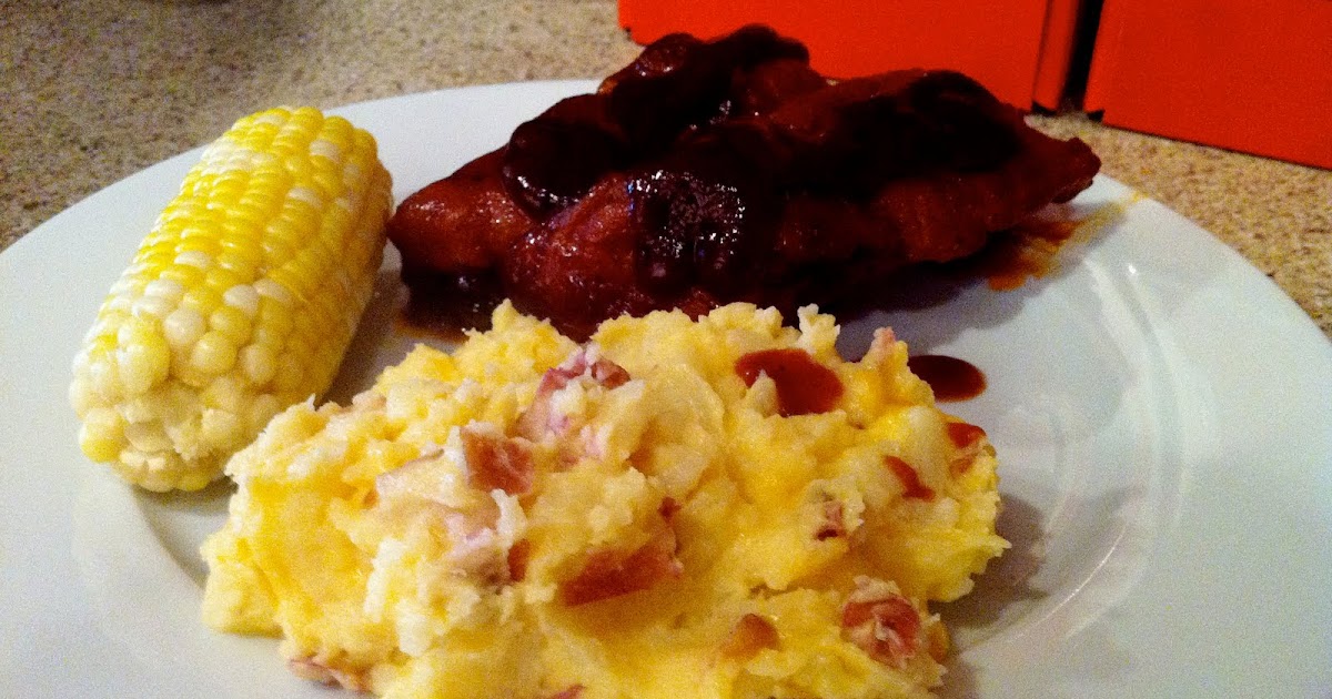 Secrets of a First Time Chef BBQ Ribs, Cheddar Mashed Potatoes, Corn