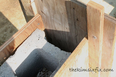 Next up: The concrete mix. For this project we used Ready-to-Use