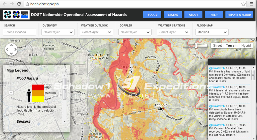 project noah a life saver for travelers and mountaineers rainfall chart app
